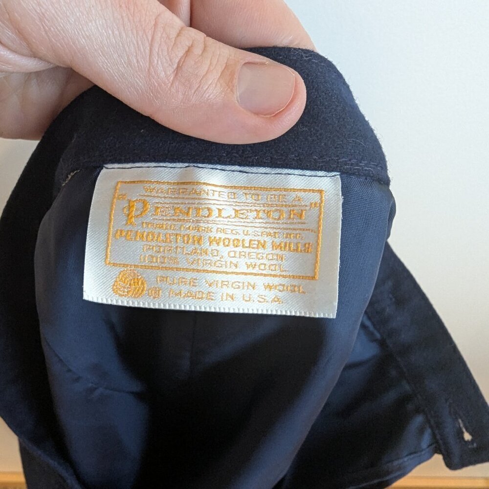 Vintage Pendleton Skirt in Navy, Sz M - Picture 5 of 6